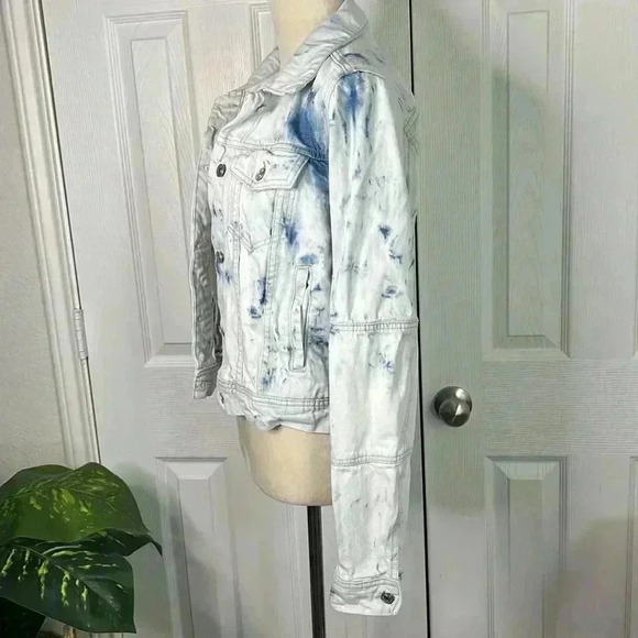 FREE PEOPLE jones tie dye blue jacket size S - Picture 5 of 14